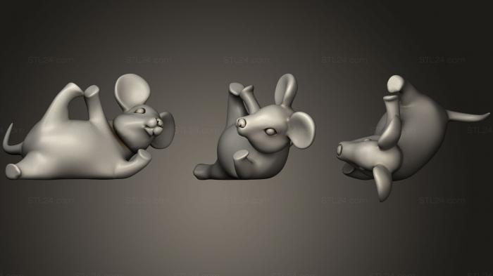 Статуэтки животных (Mouse4, STKJ_1198) 3D модель для ЧПУ станка